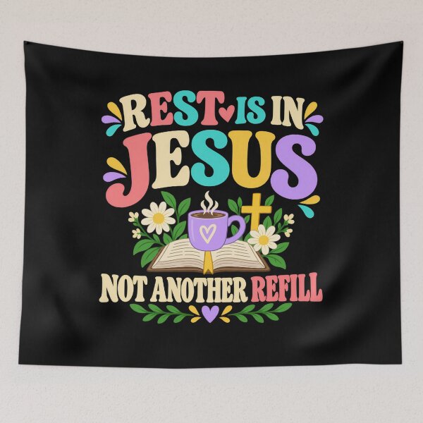 Item preview, Rest Is In Jesus Not Another Refill Christian designed and sold by ShirTomDesigns.
