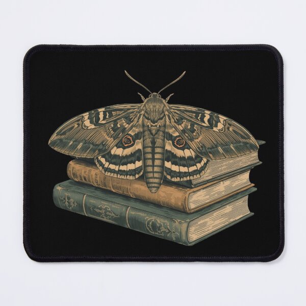Item preview, Premium Vintage Moth on Antique Books | Dark Academia Botanical Art designed and sold by KarimXart.