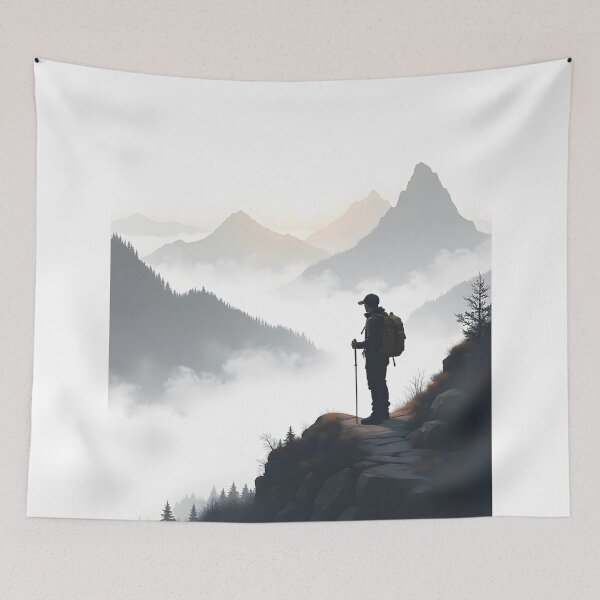Item preview, Tiny Hiker in the Misty Mountains designed and sold by nhk999.