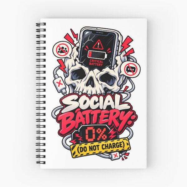 Item preview, Social Battery 0 Percent Do Not Charge Funny Introvert Art designed and sold by Win Hardy.
