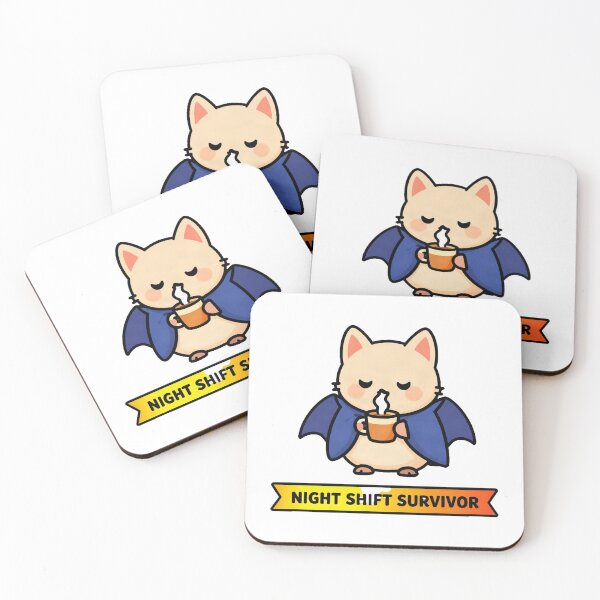 Item preview, Grumpy Vampire Bat Drinking Coffee designed and sold by Arc2020.