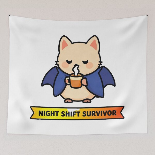 Item preview, Grumpy Vampire Bat Drinking Coffee designed and sold by Arc2020.