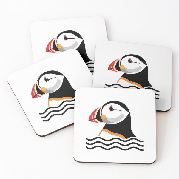 Item preview, Atlantic Puffin in Ocean Waves Minimalist Seabird Birdwatcher Travel Souvenir designed and sold by raedattia.