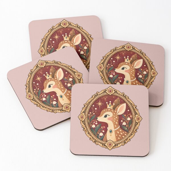 Item preview, Little Fawn Princess – Vintage Deer Portrait designed and sold by mellow-koko.