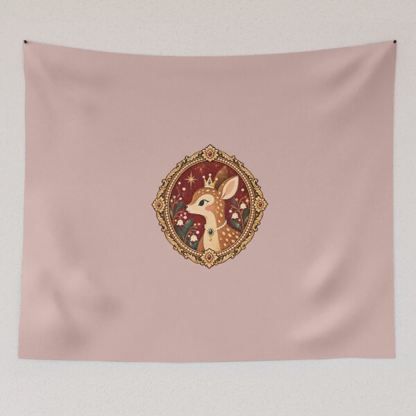 Item preview, Little Fawn Princess – Vintage Deer Portrait designed and sold by mellow-koko.
