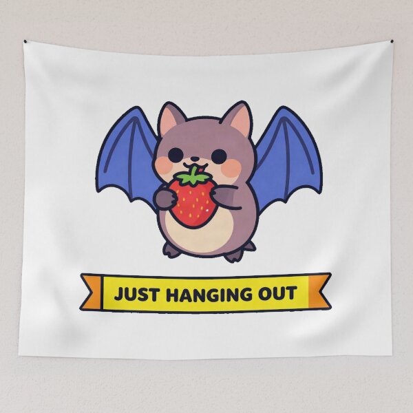 Item preview, Cute Fruit Bat Eating Strawberry designed and sold by Arc2020.