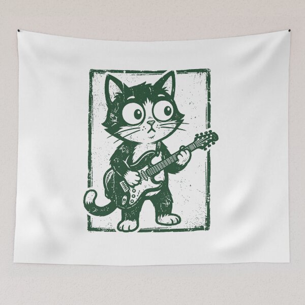 Item preview, Rock Star Cat designed and sold by dudelinart.