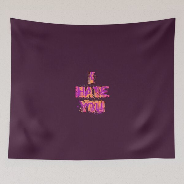 Item preview, I hate you - purple pink orange designed and sold by despairfamily.