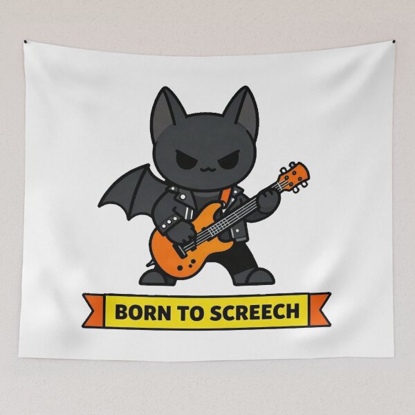Item preview, Goth Bat Rocker Shredding Guitar designed and sold by Arc2020.