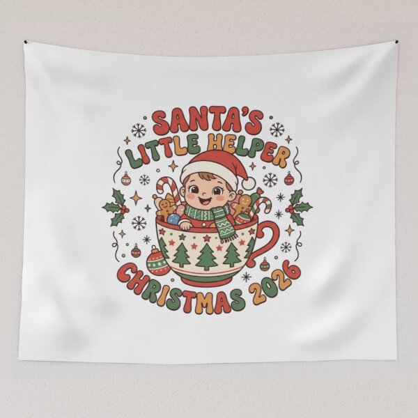Item preview, Santa's Little Helper Christmas 2026 Cute Baby Girl designed and sold by Founderpallavi.