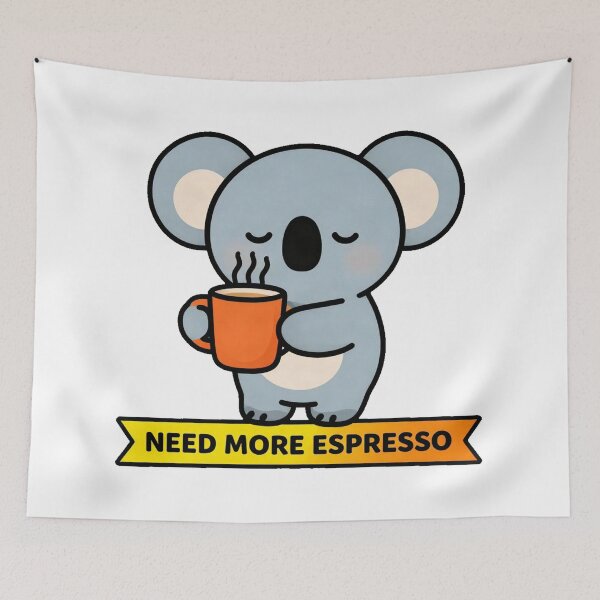Item preview, Funny Coffee Lover Sleepy Koala designed and sold by Arc2020.