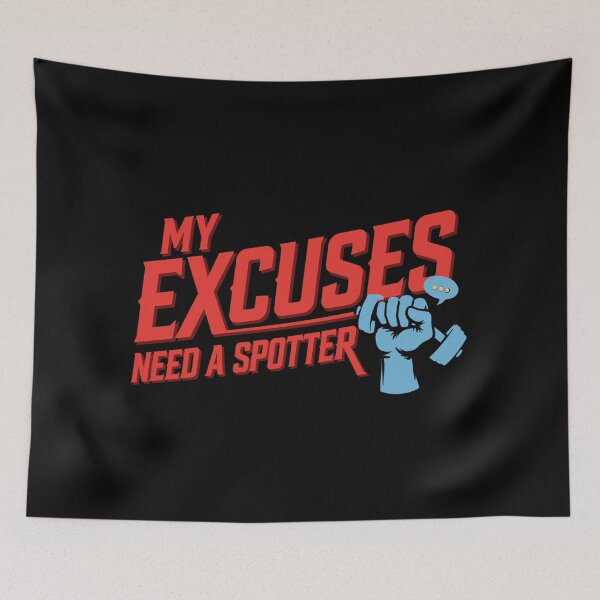 Item preview, My Excuses Need a Spotter – Funny Gym Humor Quote, Weightlifting Joke, Workout Procrastination, Gym Rat Comedy, Fitness Sarcasm, Barbell Culture, Hilarious Gift for Lifters designed and sold by Typologystudios.