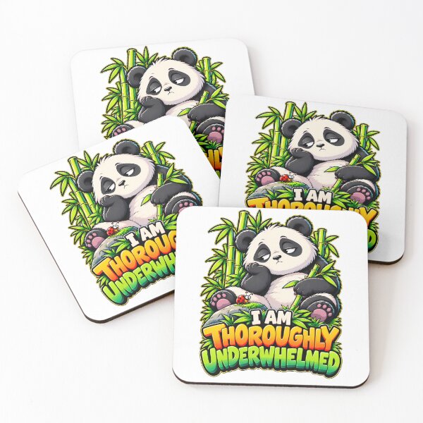 Item preview, I Am Thoroughly Underwhelmed Cute Panda Funny Art designed and sold by Win Hardy.