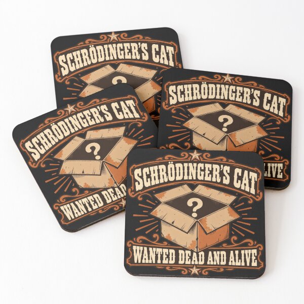 Item preview, Schrödinger’s Cat Wanted Dead and Alive Funny Vintage Design designed and sold by DesignsDominus.
