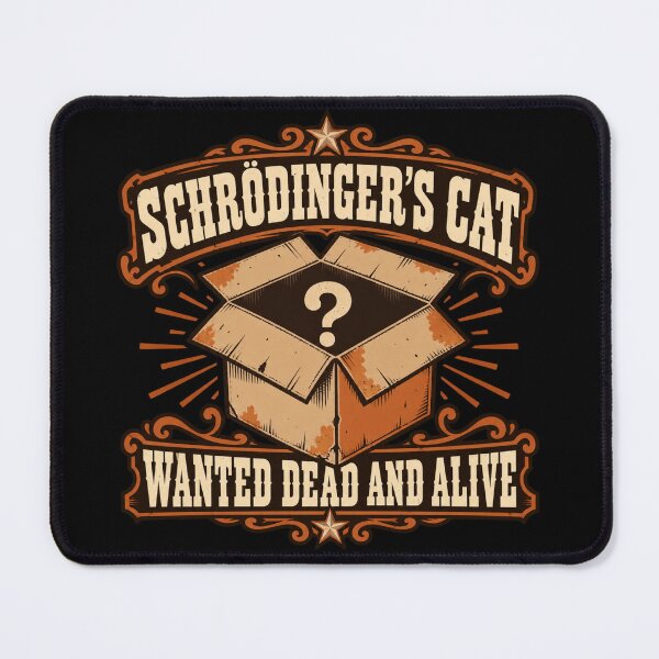 Item preview, Schrödinger’s Cat Wanted Dead and Alive Funny Vintage Design designed and sold by DesignsDominus.