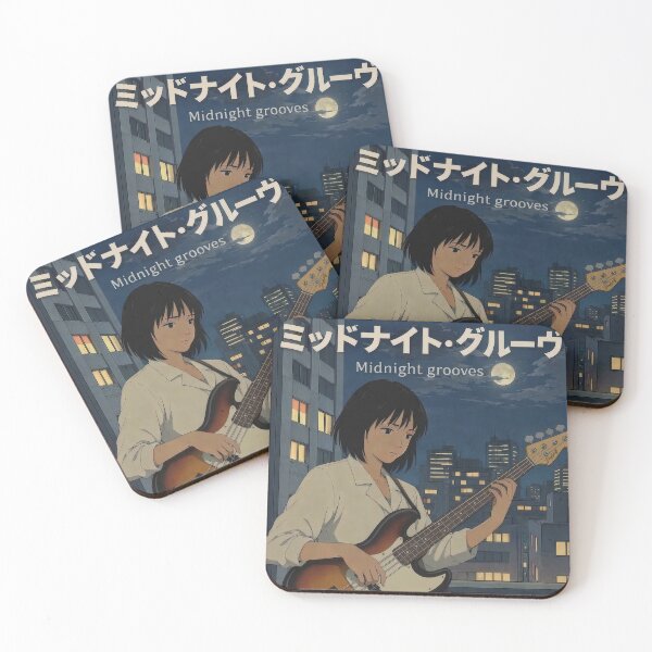 Item preview, Midnight Grooves – Retro Anime City Pop Bassist designed and sold by Douglystuff.