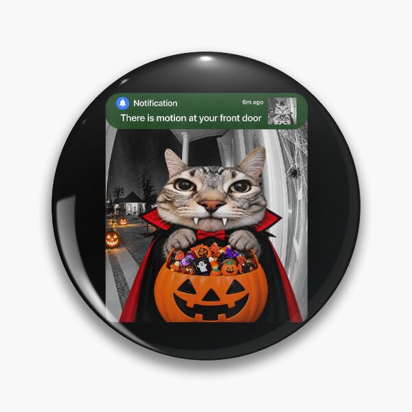 Item preview, There is Motion At Your Front Door Funny Cat Halloween Kids designed and sold by Gargamal.