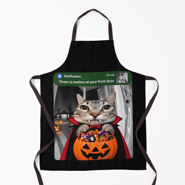 Item preview, There is Motion At Your Front Door Funny Cat Halloween Kids designed and sold by Gargamal.