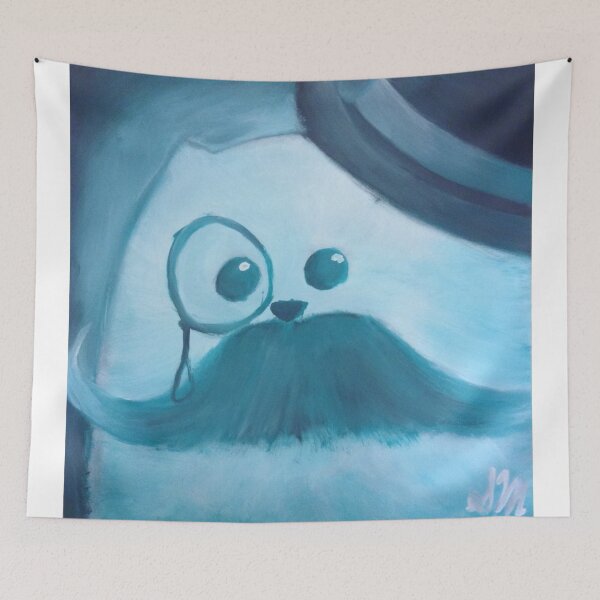 Item preview, Blue Dapper Dog - Pet Portrait, Dog, Moustache, Bowler Hat, Monocle, Fancy designed and sold by Clean-Man.