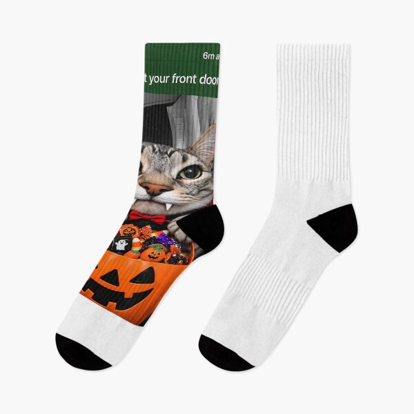 Item preview, There is Motion At Your Front Door Funny Cat Halloween Kids designed and sold by Gargamal.
