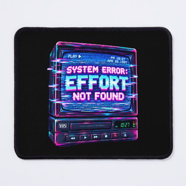 Item preview, Retro 80s VHS Tracking Error System Error Effort Not Found designed and sold by Win Hardy.