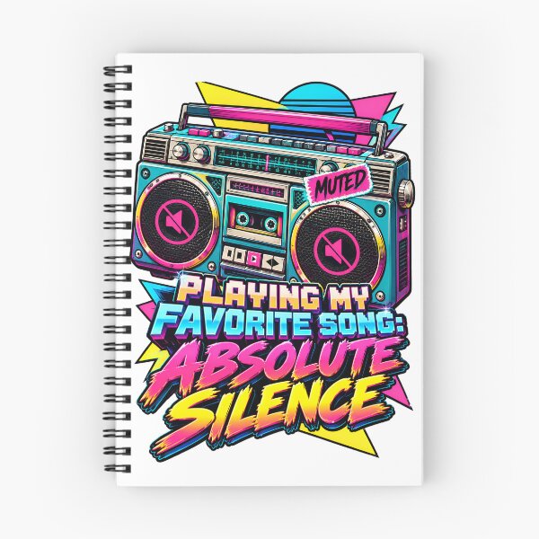 Item preview, Retro 80s Boombox Playing My Favorite Song Absolute Silence designed and sold by Win Hardy.