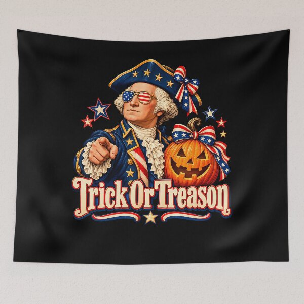 Item preview, Trick Or Treason Halloween George Washington designed and sold by ISTI-KIU-hu.