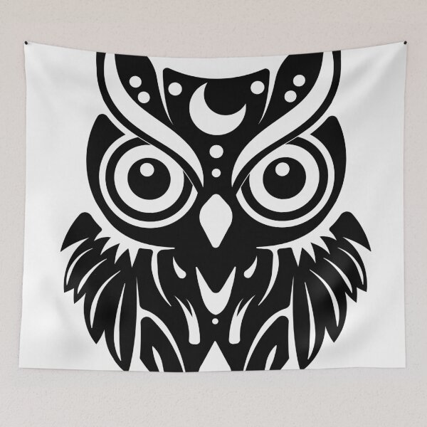 Item preview, Tribal Lunar Owl, Symbol of Mystical Celtic Night designed and sold by Keltoi-art.