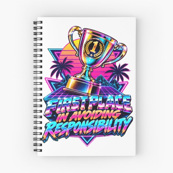 Item preview, Retro 80s Chrome Trophy First Place In Avoiding Responsibility designed and sold by Win Hardy.