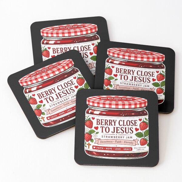 Item preview, Berry Close to Jesus Strawberry Jam – Cute Christian Faith designed and sold by plushism.