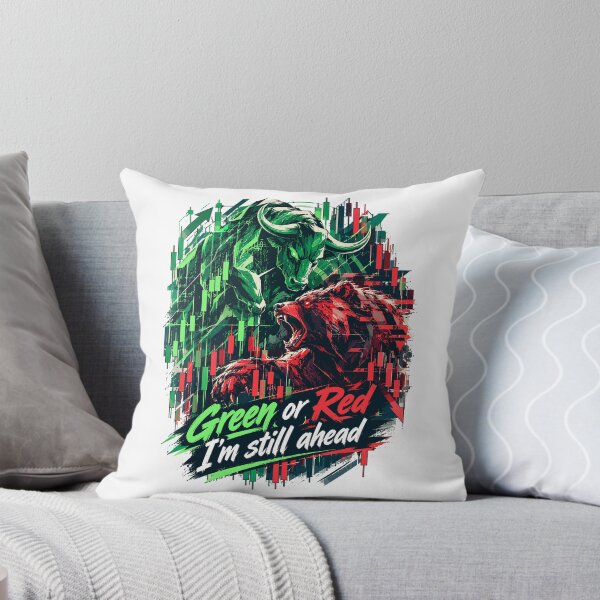 Item preview, Trading Bull & Bear – Green or Red I'm Ahead designed and sold by Pineapple-Tree.