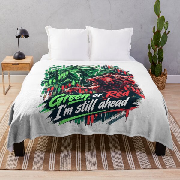 Item preview, Trading Bull & Bear – Green or Red I'm Ahead designed and sold by Pineapple-Tree.
