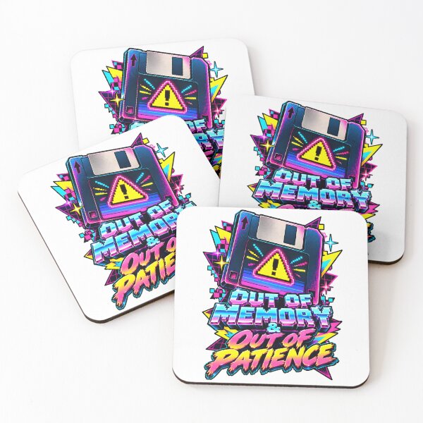 Item preview, Retro 80s Floppy Disk Out Of Memory Out Of Patience Art designed and sold by LoafLogic.