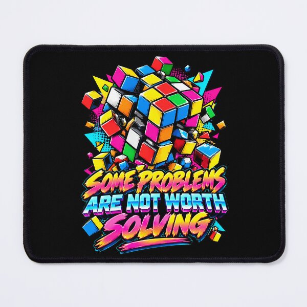 Item preview, Retro 80s Scrambled Puzzle Cube Some Problems Not Worth Solving designed and sold by Win Hardy.