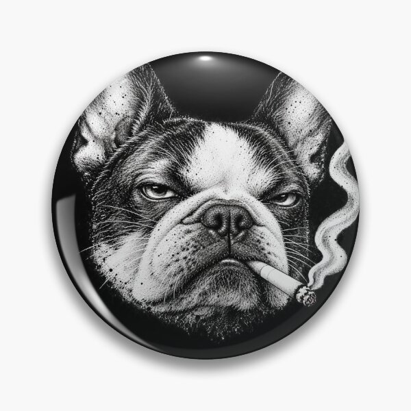 Item preview, Smoking French Bulldog Boston Terrier Ink  designed and sold by artCreativeColony.