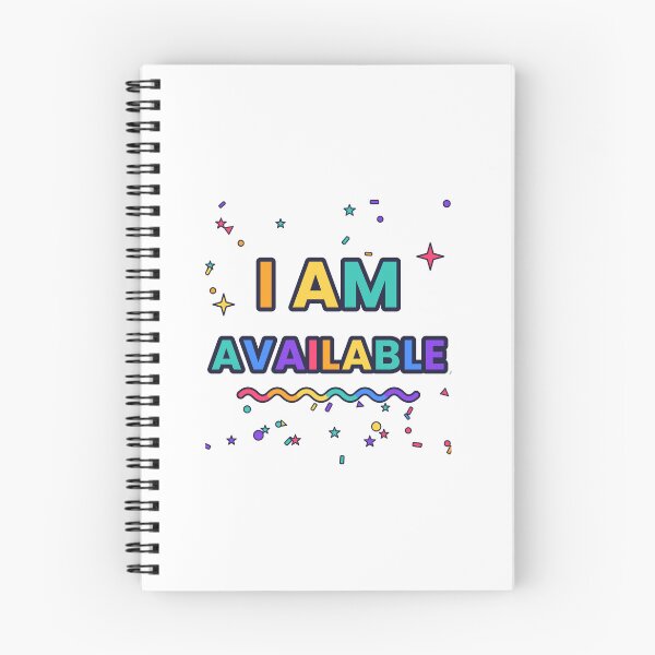Item preview, I Am Available Colorful Slogan Design designed and sold by JiderichHub.