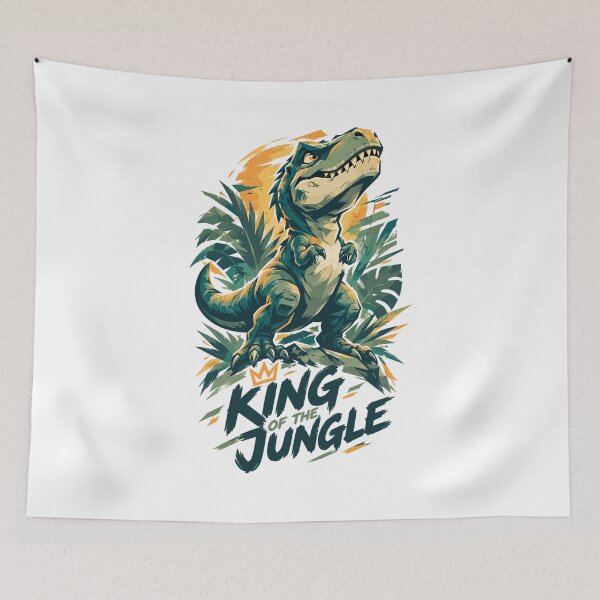 Item preview, Little T-Rex King of the Jungle Dino Saying designed and sold by Pineapple-Tree.