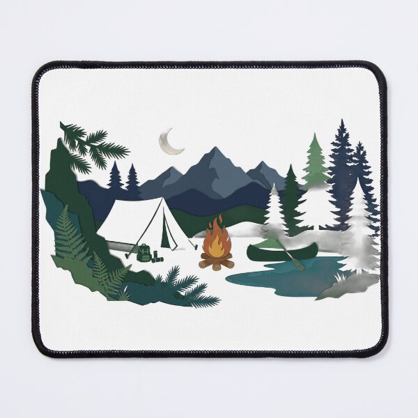 Item preview, camp template — Layered paper cut Artwork designed and sold by DigitalGraphic1.