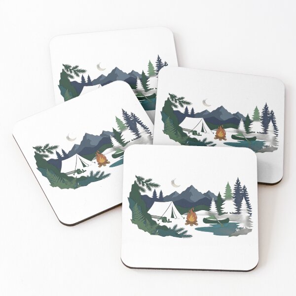Item preview, camp template — Layered paper cut Artwork designed and sold by DigitalGraphic1.