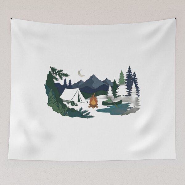 Item preview, camp template — Layered paper cut Artwork designed and sold by DigitalGraphic1.