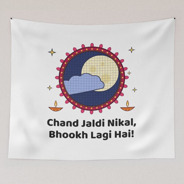 Item preview, Chand Jaldi Nikal - Funny Desi Karwa Chauth designed and sold by Chai & Chaos.