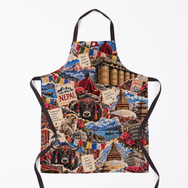 Item preview, Nepal Travel Collage – Himalayas Temples & Adventure designed and sold by MetaModel Editions.