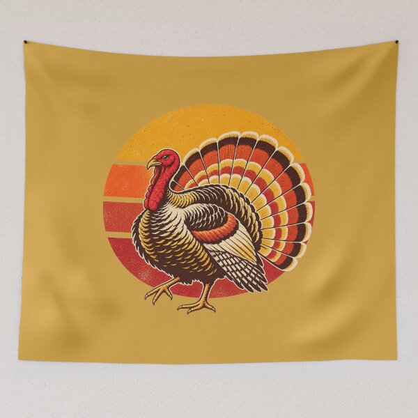 Item preview, 70s Retro Sunset Turkey Silhouette Thanksgiving Vintage Autumn Graphic designed and sold by MagicMakerPh.