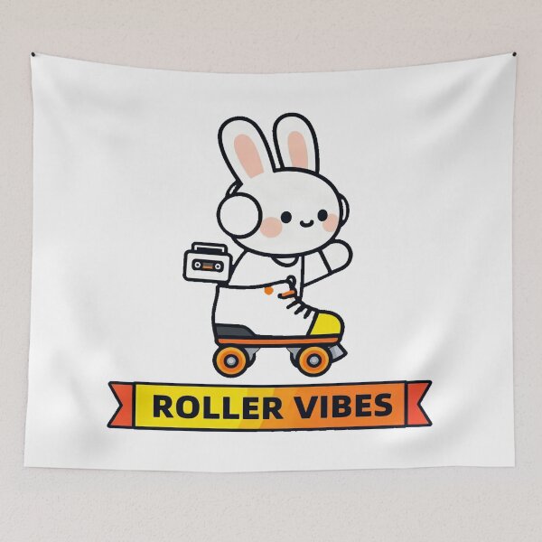 Item preview, Retro Roller Skating Bunny designed and sold by Arc2020.