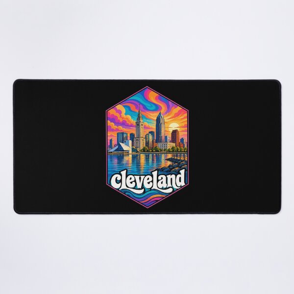 Item preview, Cleveland Ohio Travel Trippy Art designed and sold by TomFrontierArt.