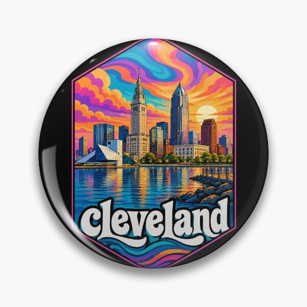 Item preview, Cleveland Ohio Travel Trippy Art designed and sold by TomFrontierArt.
