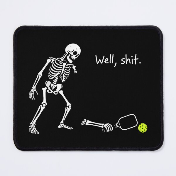Item preview, Well Shit Funny Skeleton Pickleball Player Humor Halloween designed and sold by HenikaPonko.
