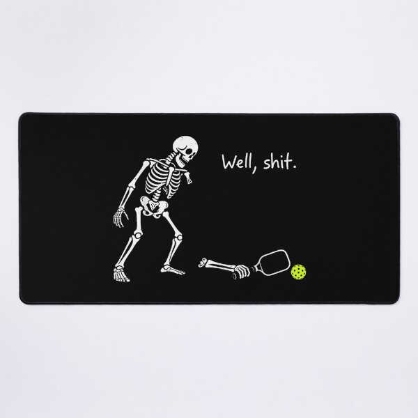 Item preview, Well Shit Funny Skeleton Pickleball Player Humor Halloween designed and sold by HenikaPonko.