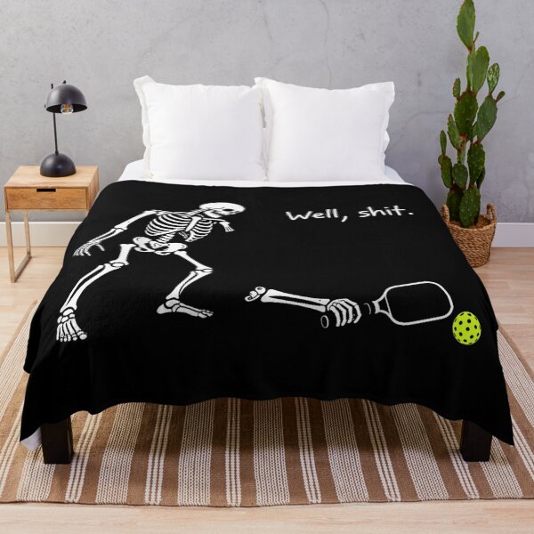 Item preview, Well Shit Funny Skeleton Pickleball Player Humor Halloween designed and sold by HenikaPonko.