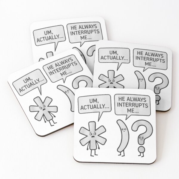 Item preview, Asterisk and Parenthesis Funny Punctuation Joke designed and sold by The True American.